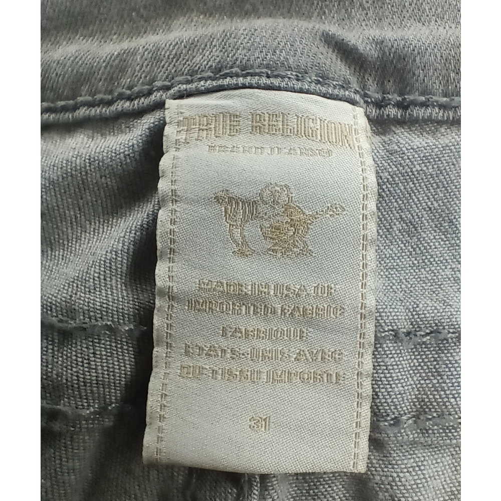 True Religion Chrissy Metallic Gray Snake Print Skinny Stretch Jeans Size 31 - Picture 8 of 12